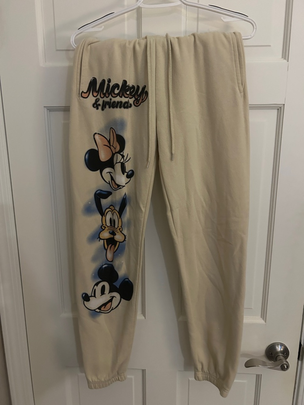 Disney Cream Mickey & Friends Jogger Pants